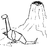Aragosaurio de papiroflexia