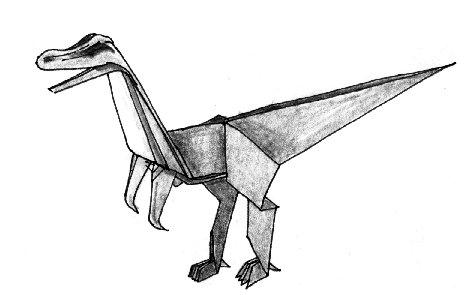 Coelophysis de papiroflexia