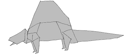 Dimetrodon de papiroflexia