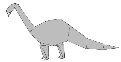 Diplodocus de papiroflexia