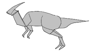 Parasaurolophus de papel