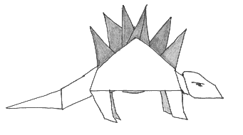 Stegosaurio de papiroflexia