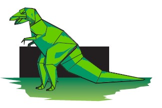 Tiranosaurio Rex de papiroflexia