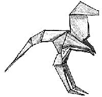 Velociraptor de papiroflexia