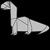 Dinosaurio de papiroflexia