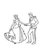 El principe y la cenicienta bailando